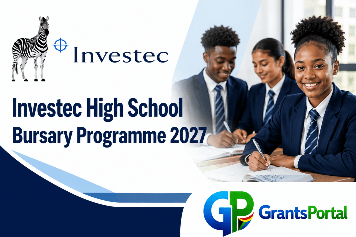 Investec High School Bursary Programme 2027 for South African learners.