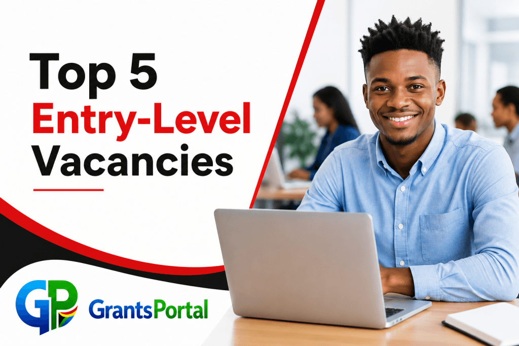 Top 5 Entry-Level Vacancies available on GrantsPortal for South African job seekers in 2026.