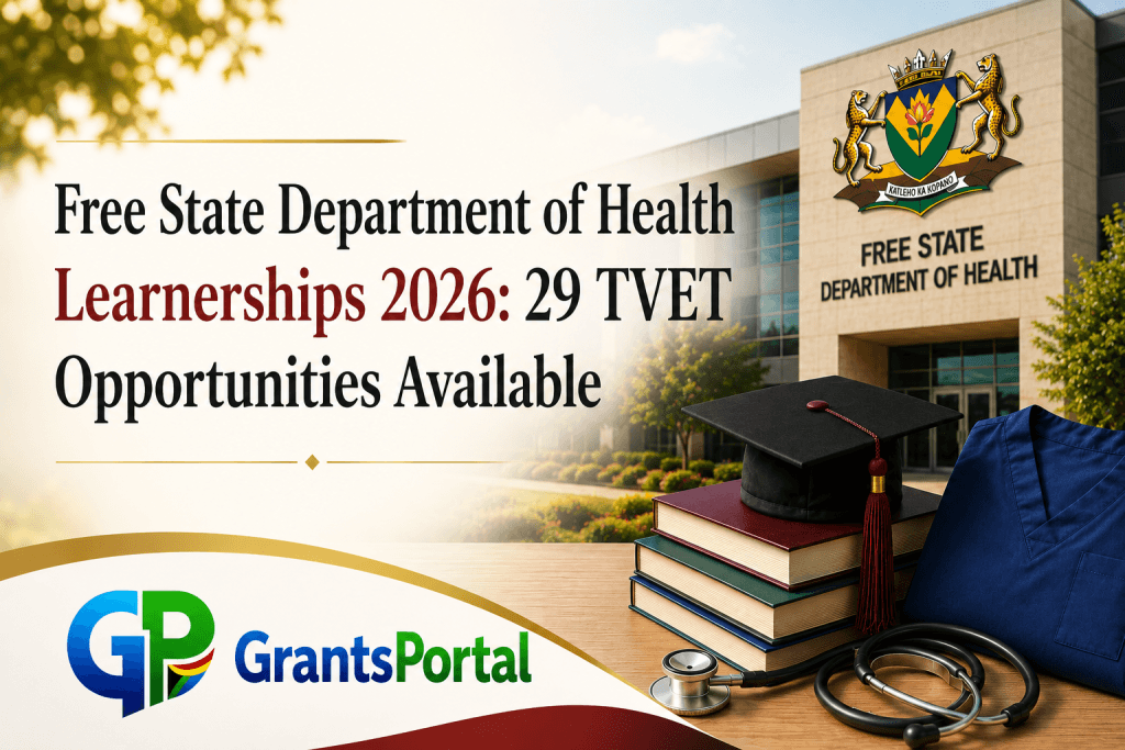 Free State Department of Health Learnerships 2026 – 29 TVET opportunities available