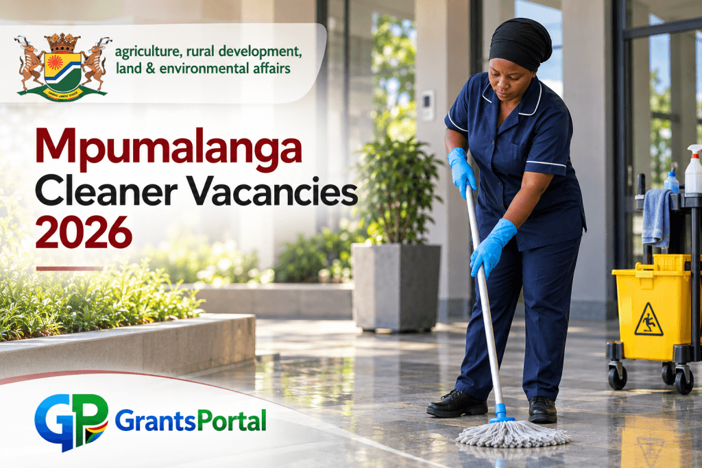 Mpumalanga Cleaner Vacancies 2026: 7 Grade 10 Government Jobs Available
